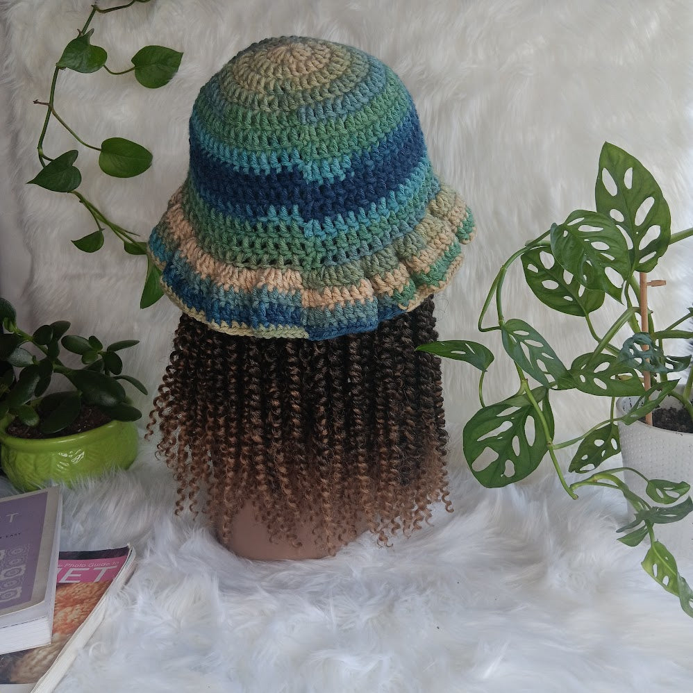 Crochet Ruffle Hat – Handmade, Custom Colors | Blessed Hands Apparel