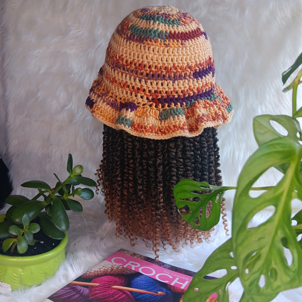 Crochet Ruffle Hat – Handmade, Custom Colors | Blessed Hands Apparel
