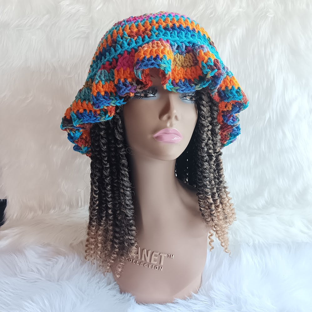Crochet Ruffle Hat – Handmade, Custom Colors | Blessed Hands Apparel