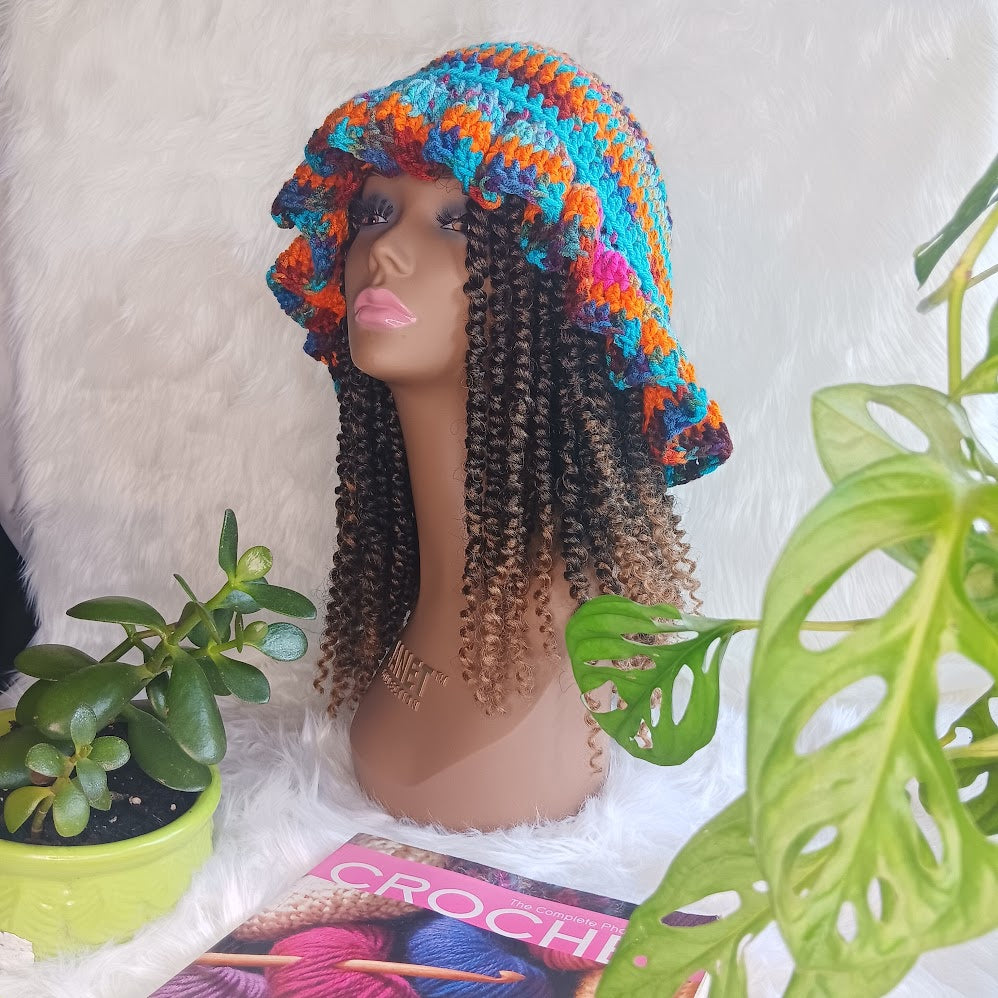 Crochet Ruffle Hat – Handmade, Custom Colors | Blessed Hands Apparel
