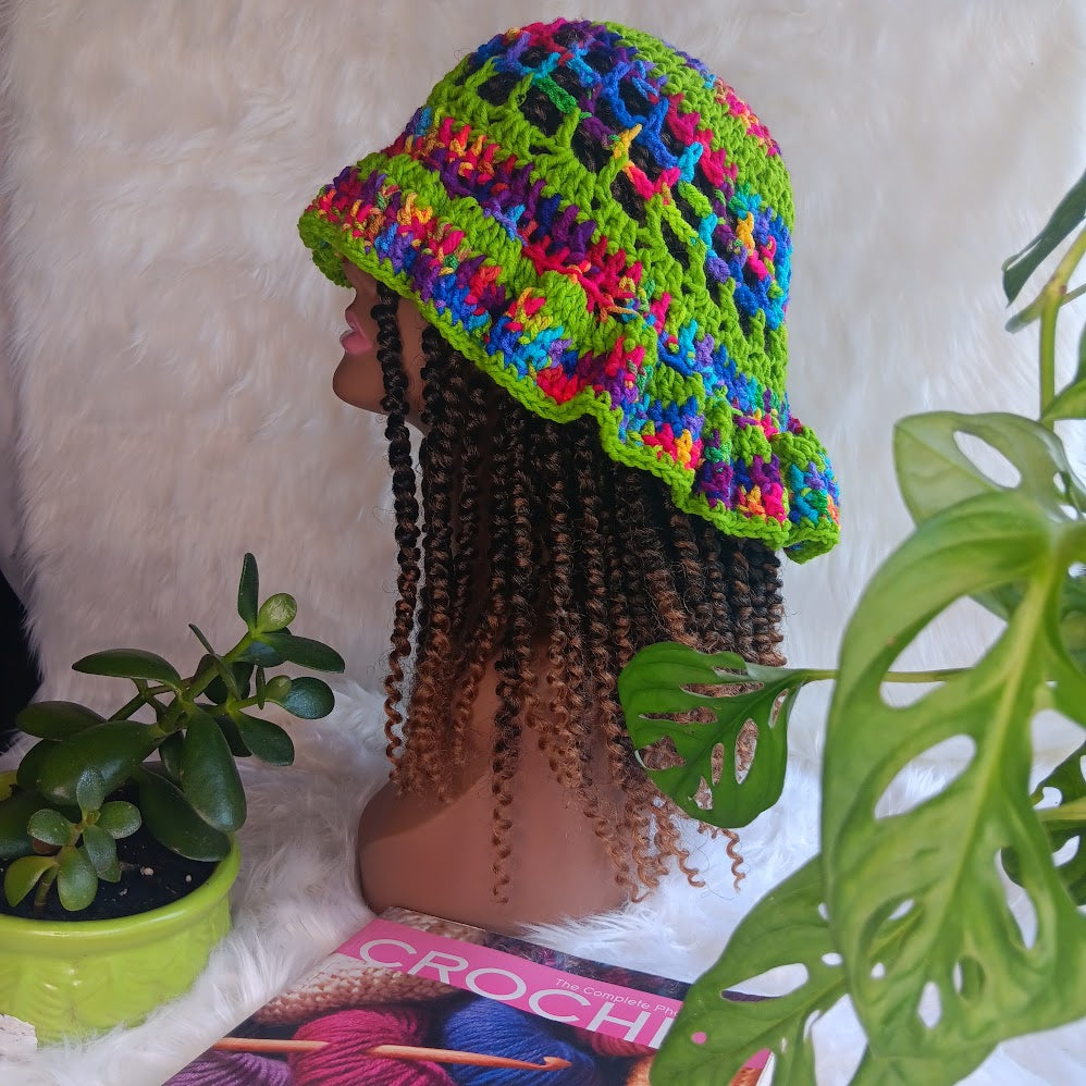 Crochet Ruffle Hat – Handmade, Custom Colors | Blessed Hands Apparel
