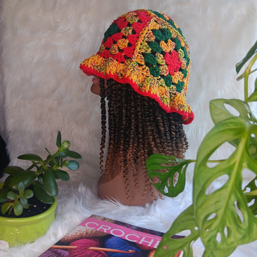 Crochet Ruffle Hat – Handmade, Custom Colors | Blessed Hands Apparel