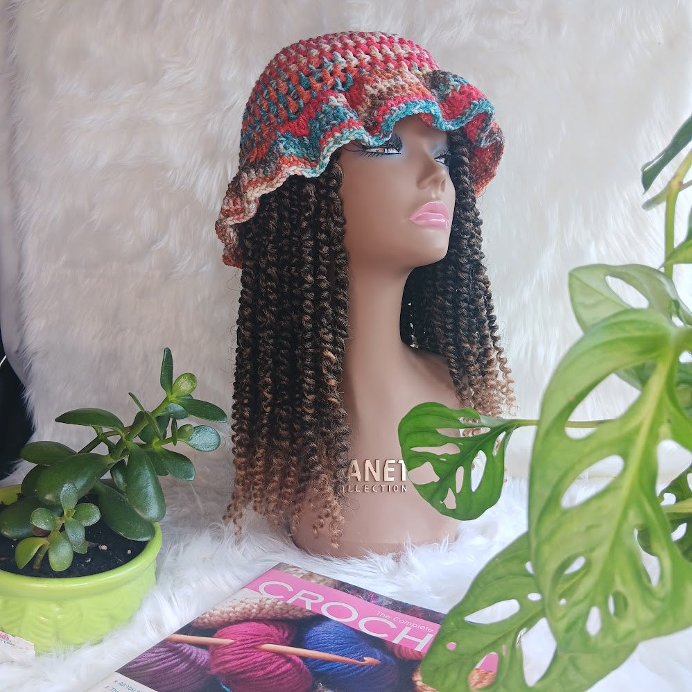 Crochet Ruffle Hat – Handmade, Custom Colors | Blessed Hands Apparel